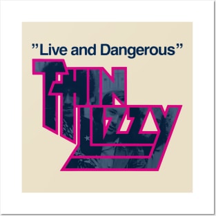 thin lizzy live and dangerous graphic Posters and Art